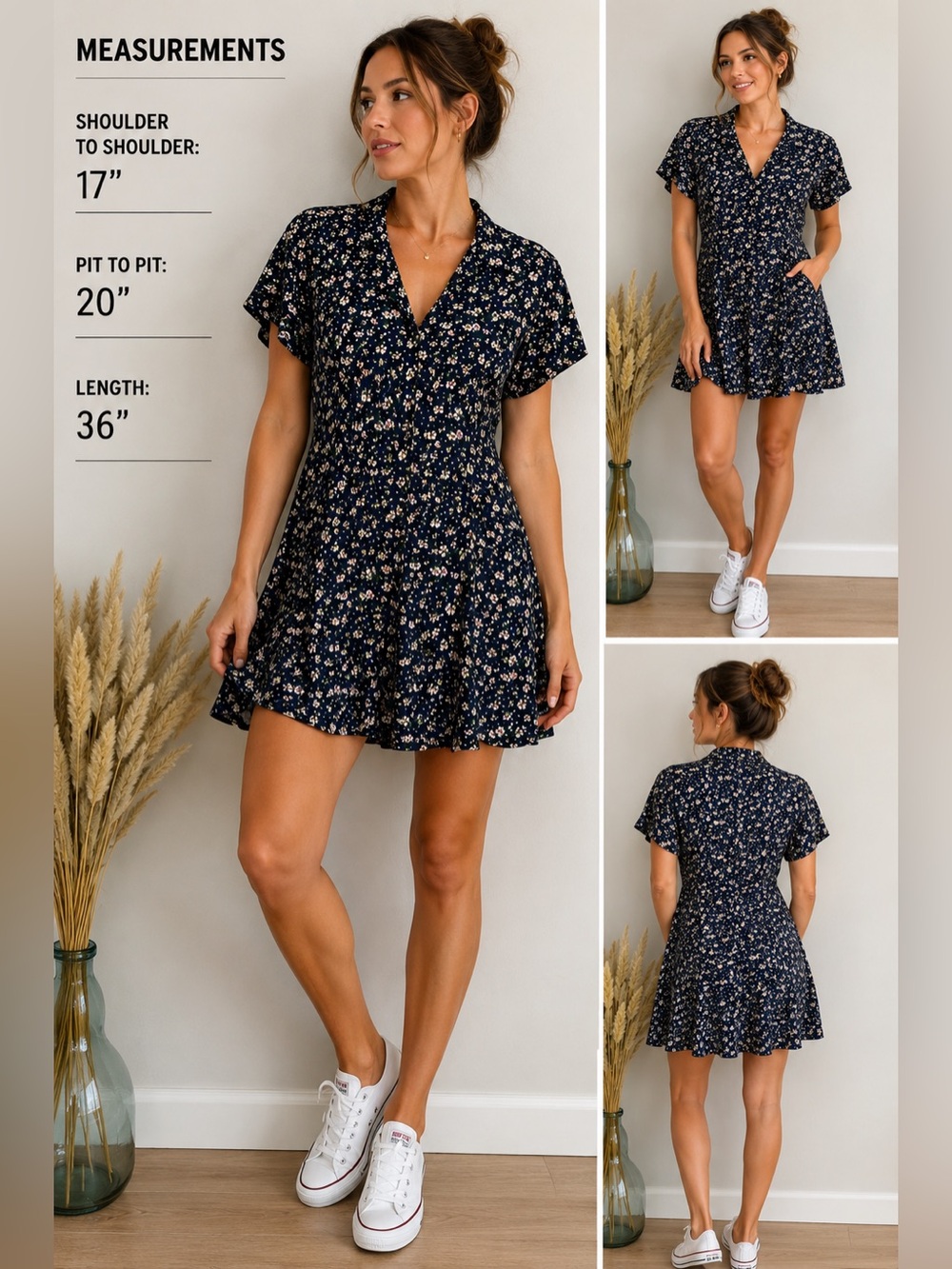 Vintage Jamie Brooke Floral Rayon Romper Size M